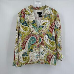 Jasmine Womens Blazer Size 14 Paisley Boho Cottagecore‎ Hippie Statement Jacket